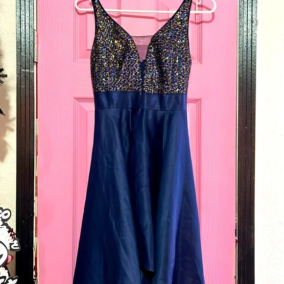 Ever Pretty | Dresses | Everpretty Prom Dress Navy Blue Gold Accents Petite  Friendly | Poshmark
